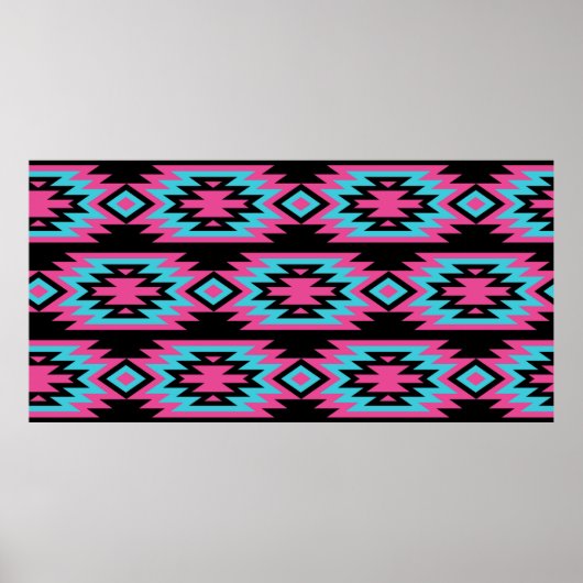  naadloze decoratieve etnische patronen. Americ Poster (Voorkant)