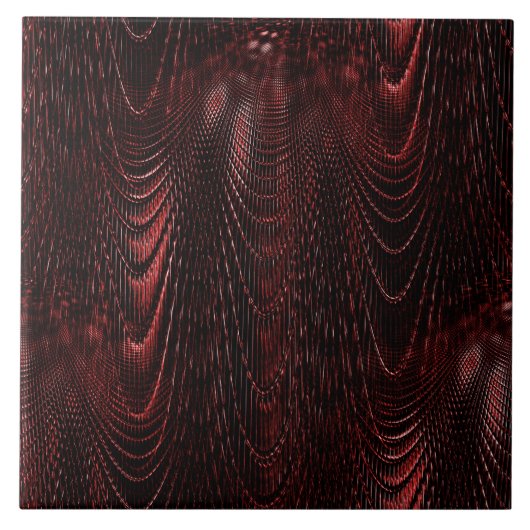 Naadloze decoratieve rode keramische Tegel Tegeltje (Voorkant)