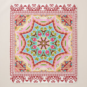 Naadloze demask met kleurrijke patchwork. VINTAGE  Sherpa Deken