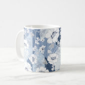 naadloze denim patchwork op flower koffiemok (Voorkant links)