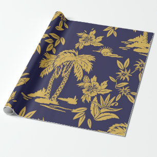 Naadloze  design met Hawaii, trop Cadeaupapier