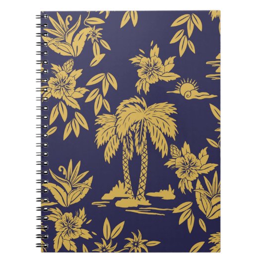 Naadloze design met Hawaii, trop Notitieboek (Voorkant)