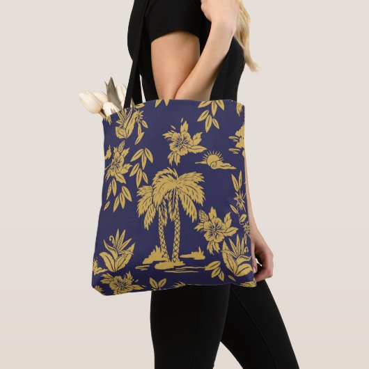 Naadloze  design met Hawaii, trop Tote Bag (Dichtbij)