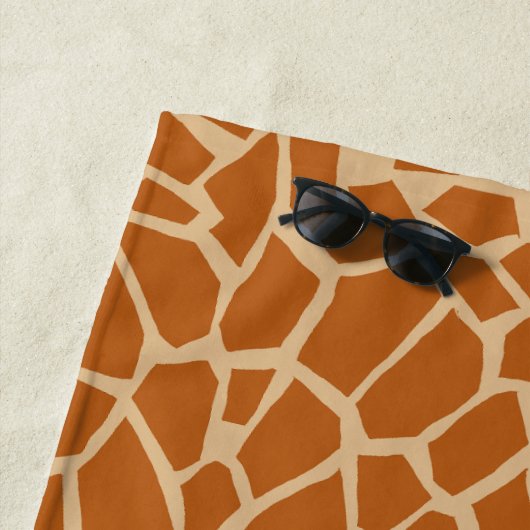 Naadloze dierlijke huid giraffe patroon strandlaken (In situ)