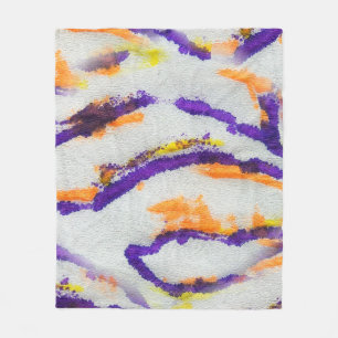 Naadloze dierlijke zebra. Vuile kunst patroon. Abs Fleece Deken
