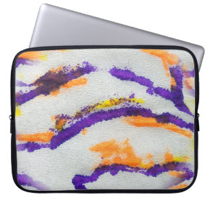 Naadloze dierlijke zebra. Vuile kunst patroon. Abs Laptop Sleeve
