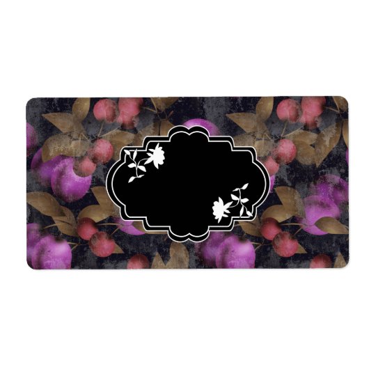 Naadloze donkere pellervruchten paarse bessen kerr etiket (Voorkant)