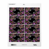 Naadloze donkere pellervruchten paarse bessen kerr etiket (Full Sheet)