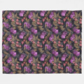 Naadloze donkere pellervruchten paarse bessen kerr fleece deken (Voorkant (Horizontaal))