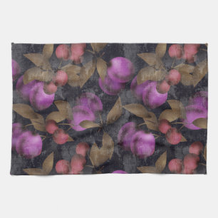 Naadloze donkere pellervruchten paarse bessen kerr theedoek