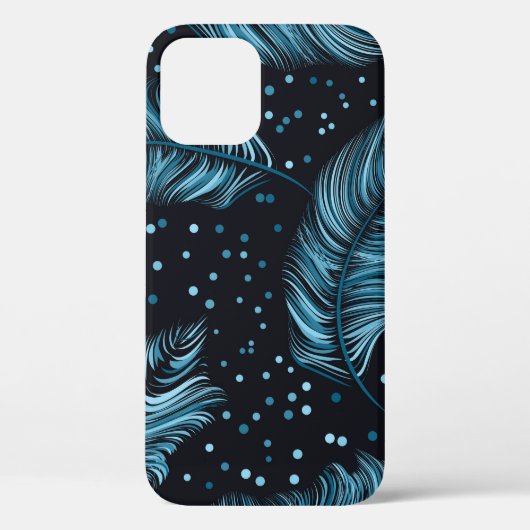 Naadloze donkere veren textuur, abstract . Case-Mate iPhone case (Achterkant)
