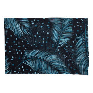 Naadloze donkere veren textuur, abstract . kussensloop