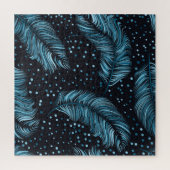 Naadloze donkere veren textuur, abstract . legpuzzel (Verticaal)