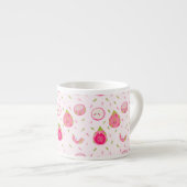 Naadloze Dragon Fruit Pattern - Schattige Tropisch Espresso Kop (Voorkant rechts)