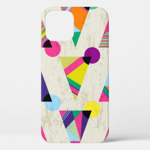 naadloze driehoek patroonachtergrond, hipster retr Case-Mate iPhone case