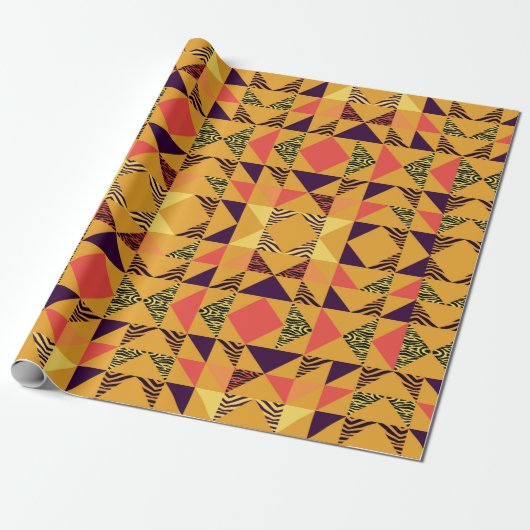 Naadloze driehoekspatroon abstracte achtergrond me cadeaupapier (Uitgerold)