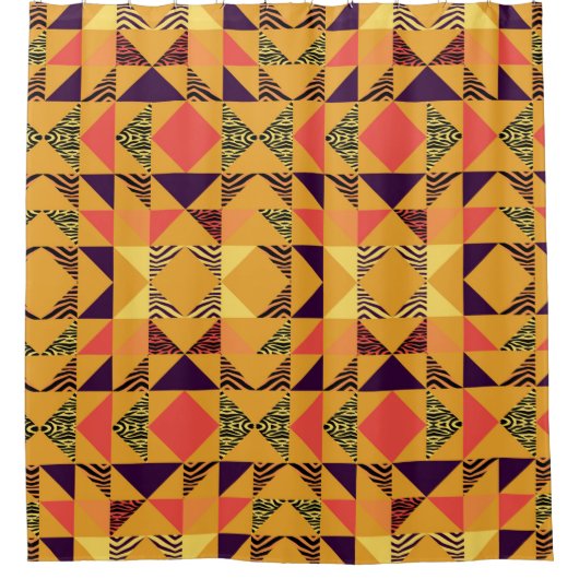 Naadloze driehoekspatroon abstracte achtergrond me douchegordijn (Voorkant)