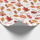 Naadloze eekhoorns en kastanjes inpakpapier (Hoek)
