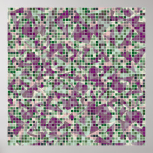 Naadloze fashionable camouflage. foreground co poster