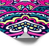 Naadloze feestboho Mandala Poster (Hoek)