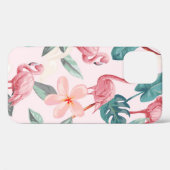 naadloze flamingos en tropische bloemen illustrere Case-Mate iPhone case (Achterkant (horizontaal))
