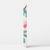 naadloze flamingos en tropische bloemen illustrere Case-Mate iPhone case (Achterkant / Rechts)