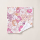 Naadloze Floral Bad Handdoek (Wasdoekje)