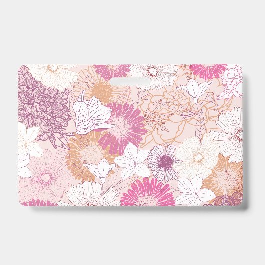 Naadloze Floral Badge (Front)