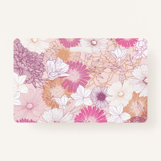 Naadloze Floral Badge (Achterkant)