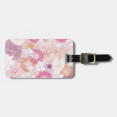 Naadloze Floral Bagagelabel (Voorkant horizontaal)
