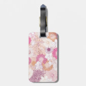 Naadloze Floral Bagagelabel (Achterkant verticaal)