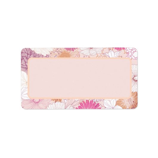 Naadloze Floral Etiket (Voorkant)