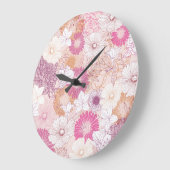 Naadloze Floral Grote Klok (Hoek)