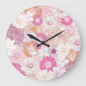 Naadloze Floral Grote Klok (Voorkant)