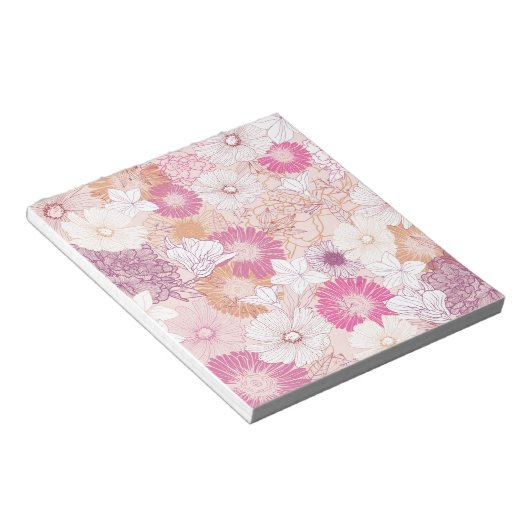 Naadloze Floral Notitieblok (Schuin)