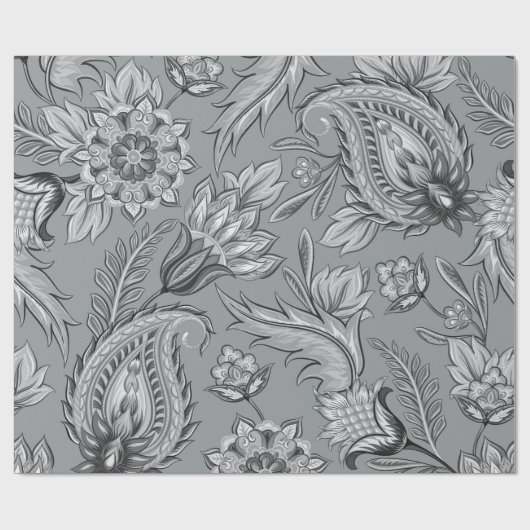 Naadloze Floral Paisley Papers-04 Cadeaupapier (Vlak)