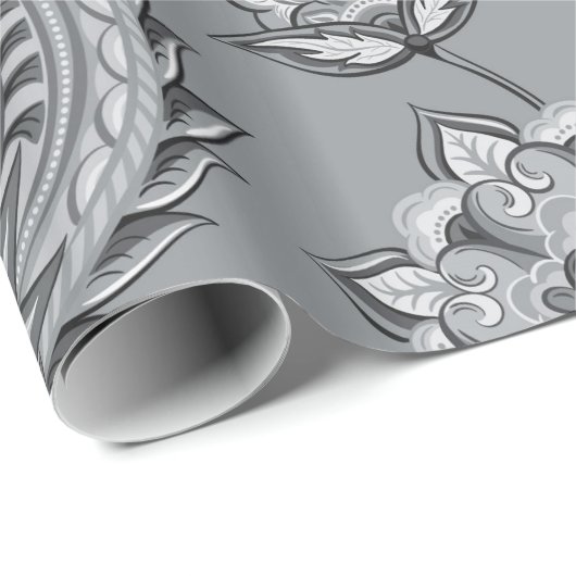 Naadloze Floral Paisley Papers-04 Cadeaupapier (Rol Hoek)