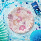 Naadloze Floral Papieren Bordje (Feest)