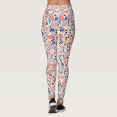 Naadloze Floral Pattern Beauty  Blossom Leggings (Achterkant)
