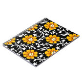 Naadloze Floral Pattern met Black Background, b Notitieboek (Linkerzijde)