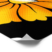 Naadloze Floral Pattern met Black Background, b Poster (Hoek)