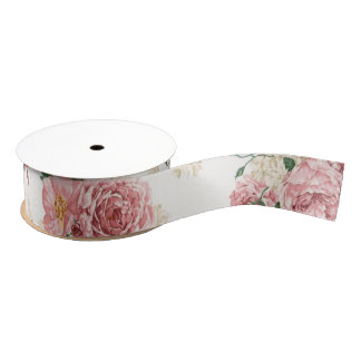 Naadloze Floral print Grosgrain Lint