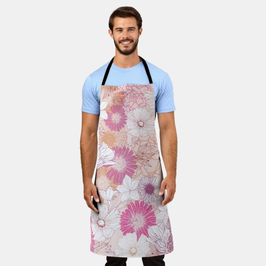 Naadloze Floral Schort (Gedragen)