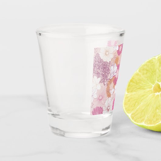 Naadloze Floral Shot Glas (Links)