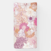 Naadloze Floral Spandoek (Verticaal)