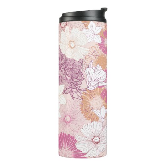 Naadloze Floral Thermosbeker (Gedraaid links)