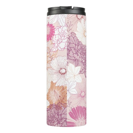 Naadloze Floral Thermosbeker (Achterkant)