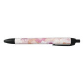 Naadloze Floral Zwarte Inkt Pen (Bodem)