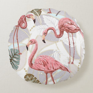 Naadloze florale achtergrond met fl rond kussen