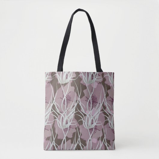 Naadloze florale achtergrond, naadloze patternart, tote bag (Voorkant)